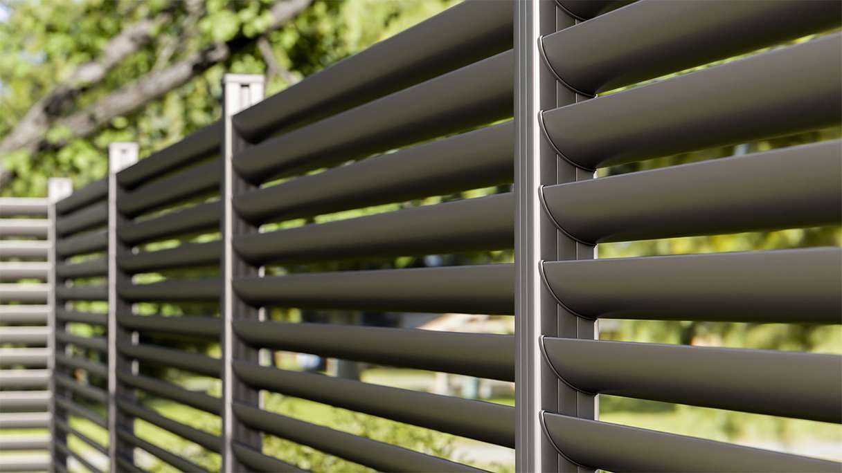 planeo Gardence Metallic Ellipse - Recinzione da giardino in alluminio quadrata Antracite | DB703