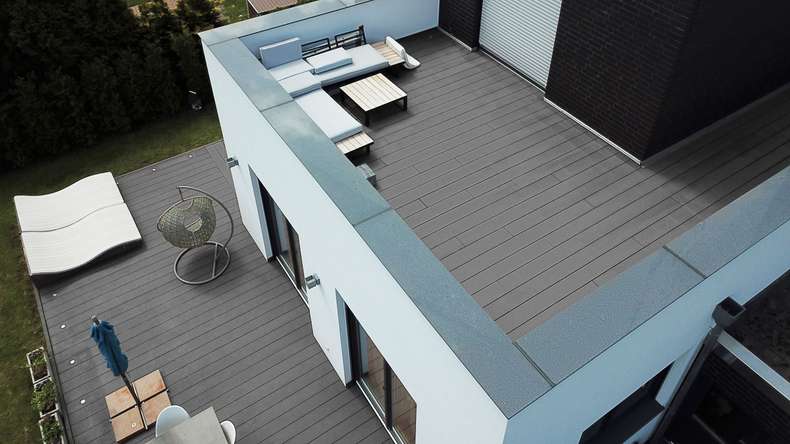 TitanWood set completo 3m struttura a listello cavo scanalato grigio chiaro 16m² incl. alluminio-UK