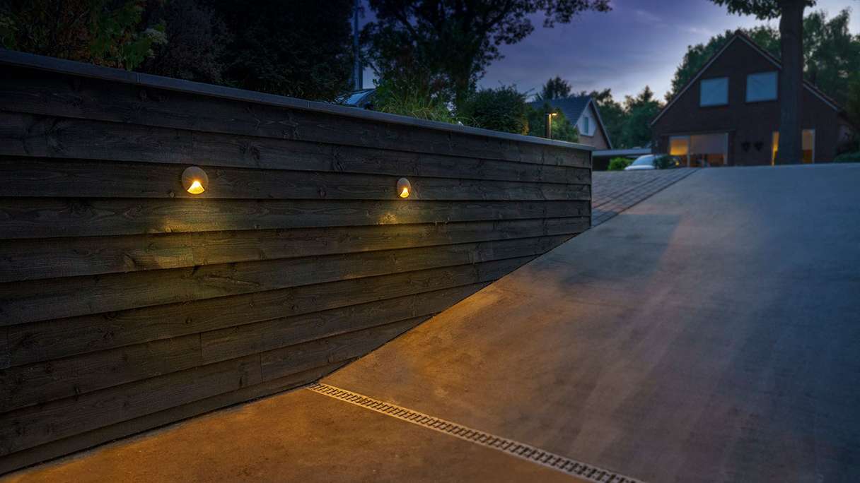 planeo illuminazione giardino 12V - Applique a LED Kuma a parete Alu - 6W 294Lumen