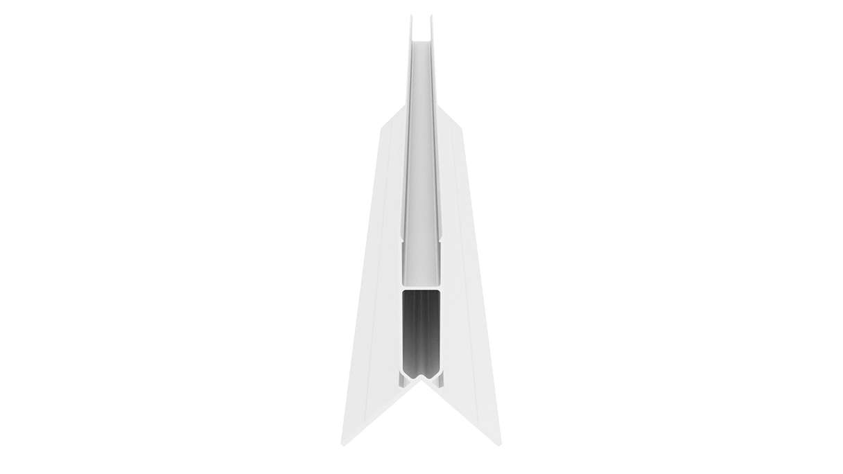planeo LINEA - Profilo angolare esterno in alluminio CoEx, grigio scuro, 3000 x 66 x 66 mm