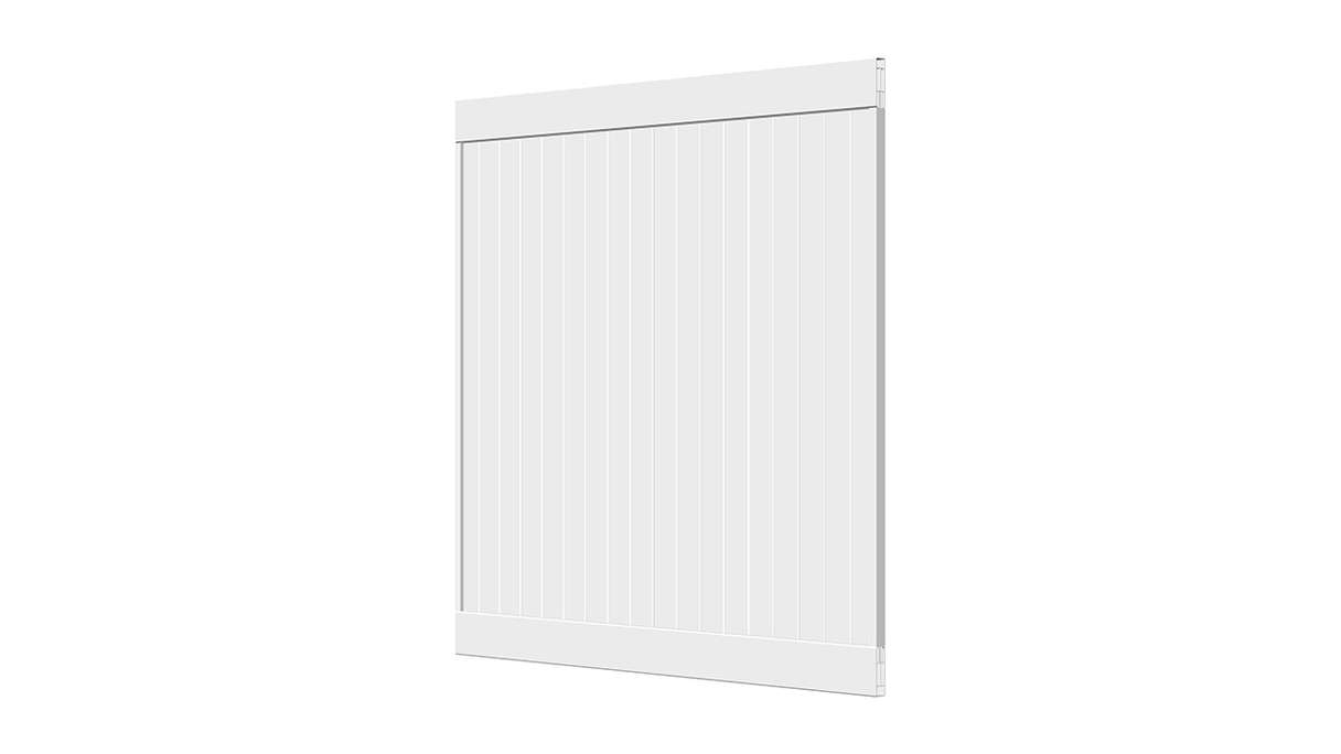 planeo Privara - recinzione a innesto in PVC bianco - resistente ai raggi UV | 177 x 178 cm