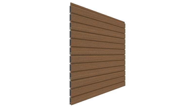 planeo LINEA - Recinzione ad innesto WPC CoEx Rhombus Burma Teak 176 x 183 cm