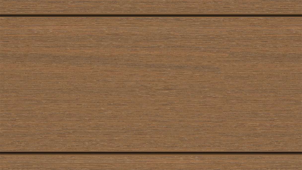 planeo MAXLine Nature - pannello per decking WPC CoEx avvolto XL camera cava - teak Burma 3m strutturato/liscio spazzolato