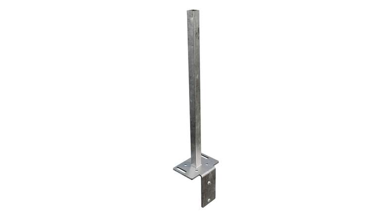 planeo Gardence Metallic - GJ 48 Staffa a L 16 x 12 x 60 cm per tassellatura con adattatore di montaggio integrato e viti svasate M8 x 35 mm