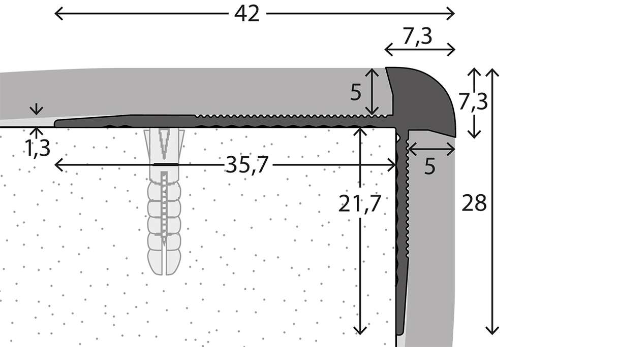 profilo paragradino planeo 881 - 250 cm