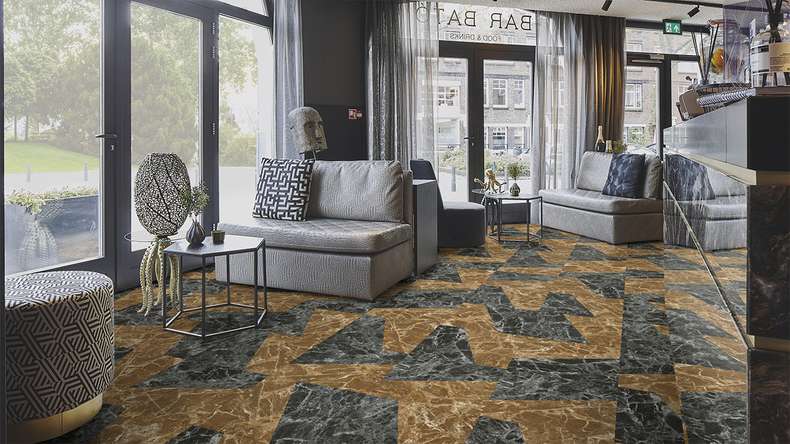 Forbo Allura Materiale 55 Vinile adesivo - Marmo ocra (636782DR5_con)