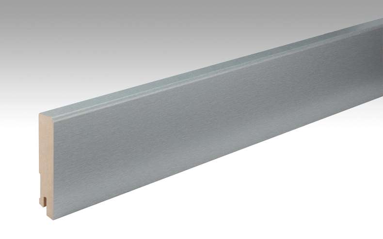 Battiscopa MEISTER in acciaio inox DF 063 - 2380 x 80 x 16 mm (200011-2380-00063)