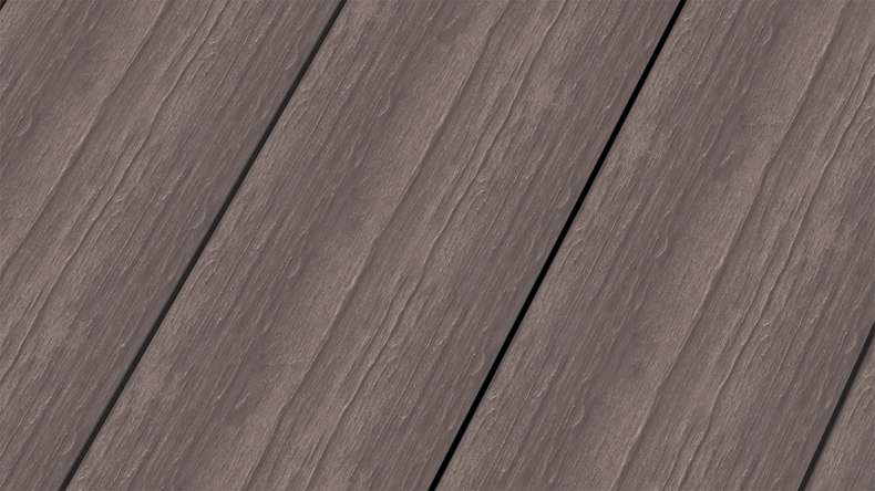 planeo MAXLine Antique - Decking XL rivestito in WPC CoEx massiccio - grigio 3m rustico strutturato/liscio spazzolato
