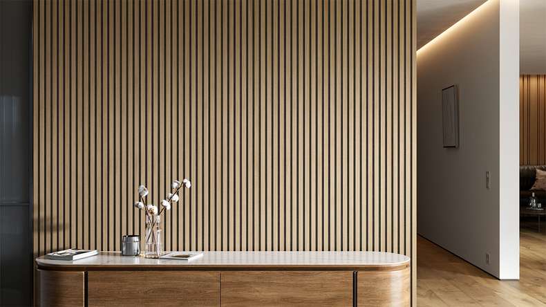pannelli acustici planeo - rovere naturale - 2400 x 525 x 18 mm (PU-A-012)