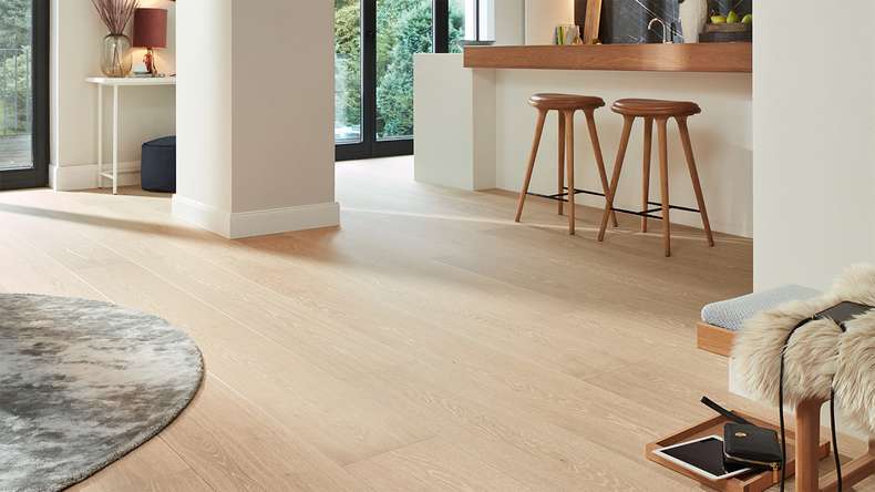 MEISTER Lindura pavimento in legno HD 400 - 08922 Rovere naturale champagne laccato ultra opaco 2200 x 270 x 11 mm (500214-2200270-08922)
