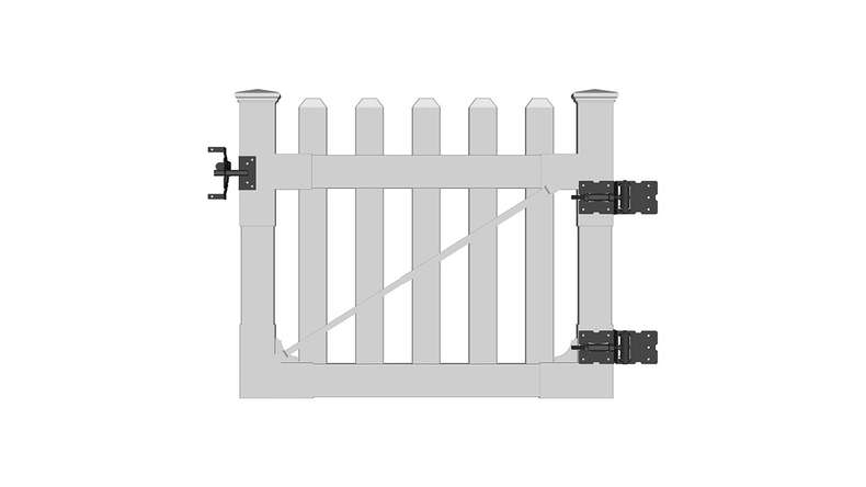 planeo Privara - Recinzione frontale in PVC bianco - resistente ai raggi UV | 100 x 80 cm