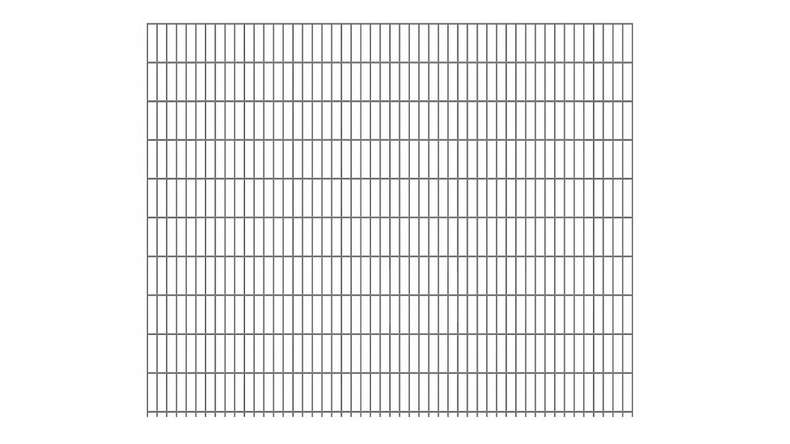 Recinzione a doppia rete pesante 8/6/8 zincata a caldo Altezza - 2030 x 2510 mm