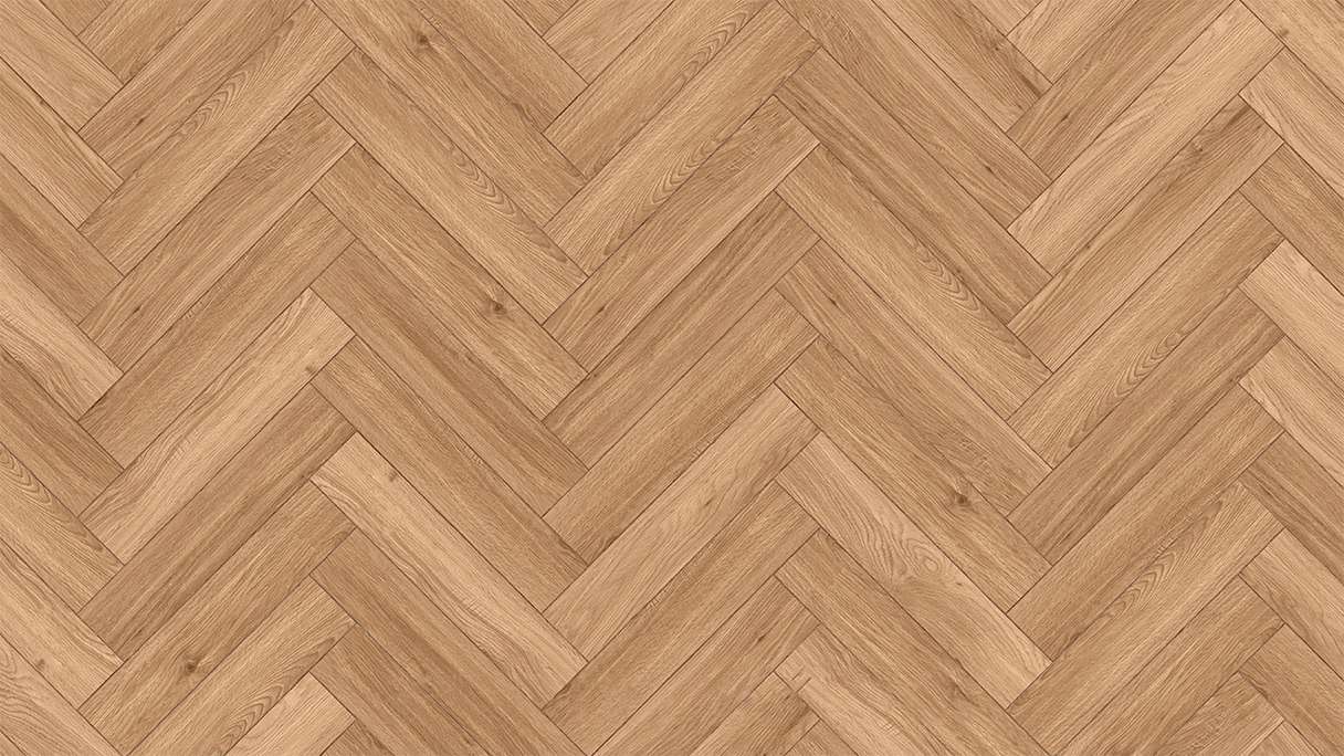 planeo Vinile rigido Klick - SolutionX 2in1 Rovere a spina di pesce Marrone chiaro | Isolamento acustico integrato (ECF-HB-4955)