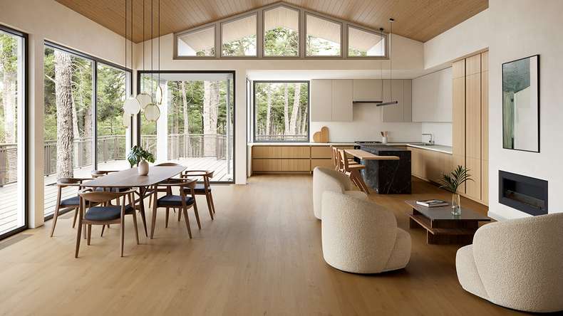 planeo WPC Vinile ad incastro - PUREtec MAX 70 EIR Pure Golden Oak | Isolamento acustico integrato (RP-A50-7)
