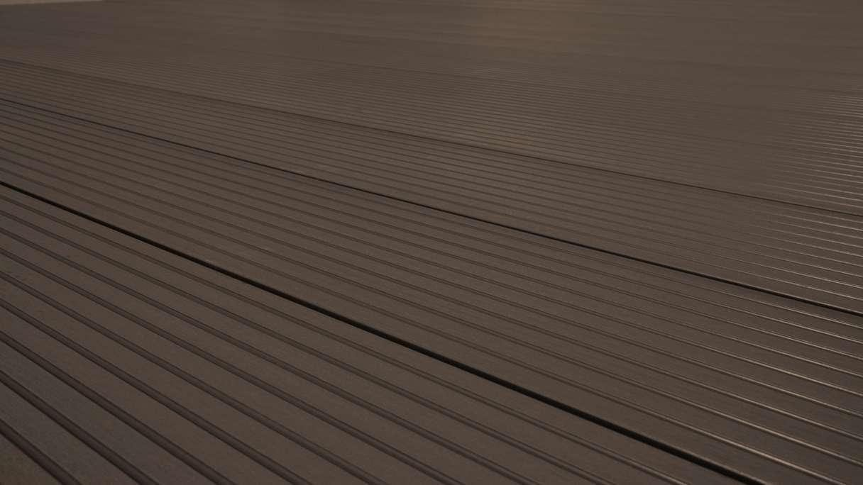 TitanWood set completo 3m struttura a listello cavo scanalato marrone scuro 12m² incl. alluminio-UK