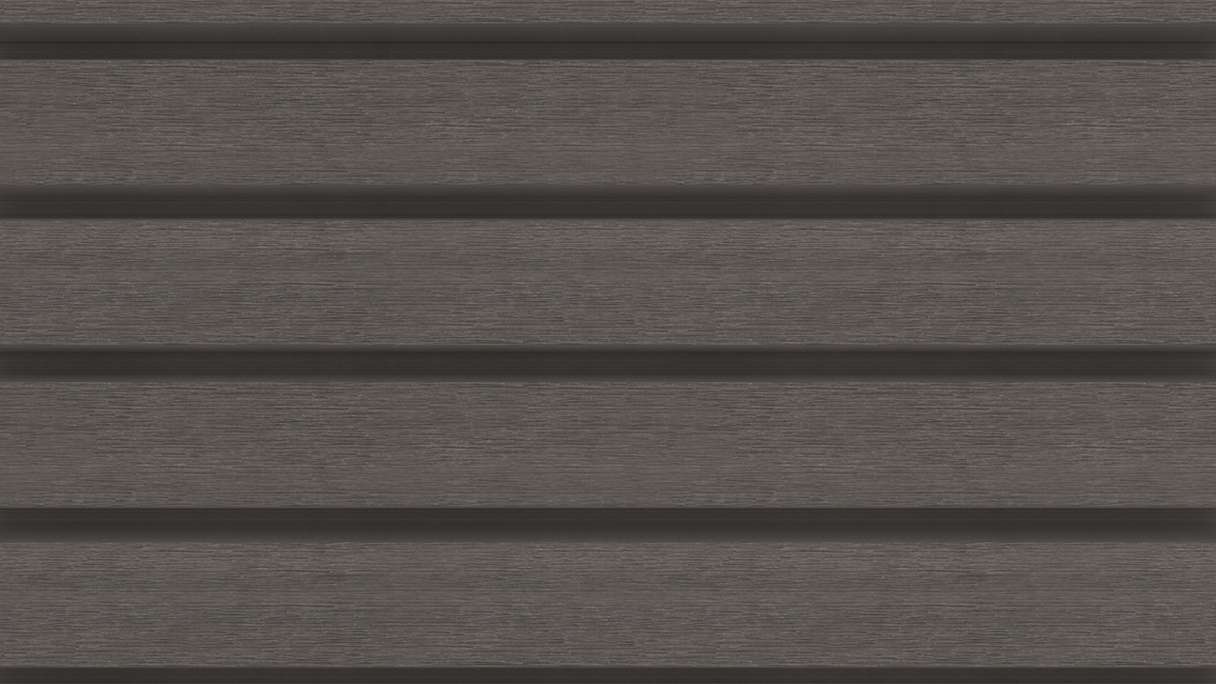 planeo LINEA Wide - Rivestimento per facciate in WPC CoEx, grigio scuro, 2900 x 181 mm
