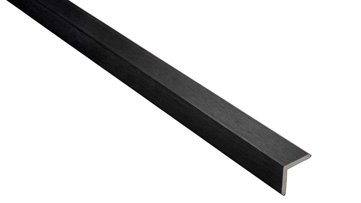 planeo WPC coex angolare per facciata nero - 2900 x 45 x 45 mm