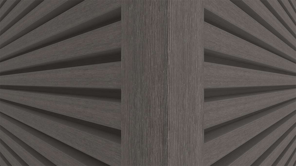planeo LINEA Slim - Rivestimento per facciate in WPC CoEx, grigio scuro, 2900 x 215 mm