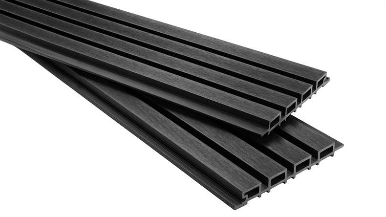 planeo NOVA - Listello a rombo in WPC CoEx per rivestimento di facciate, nero, 2,90 m