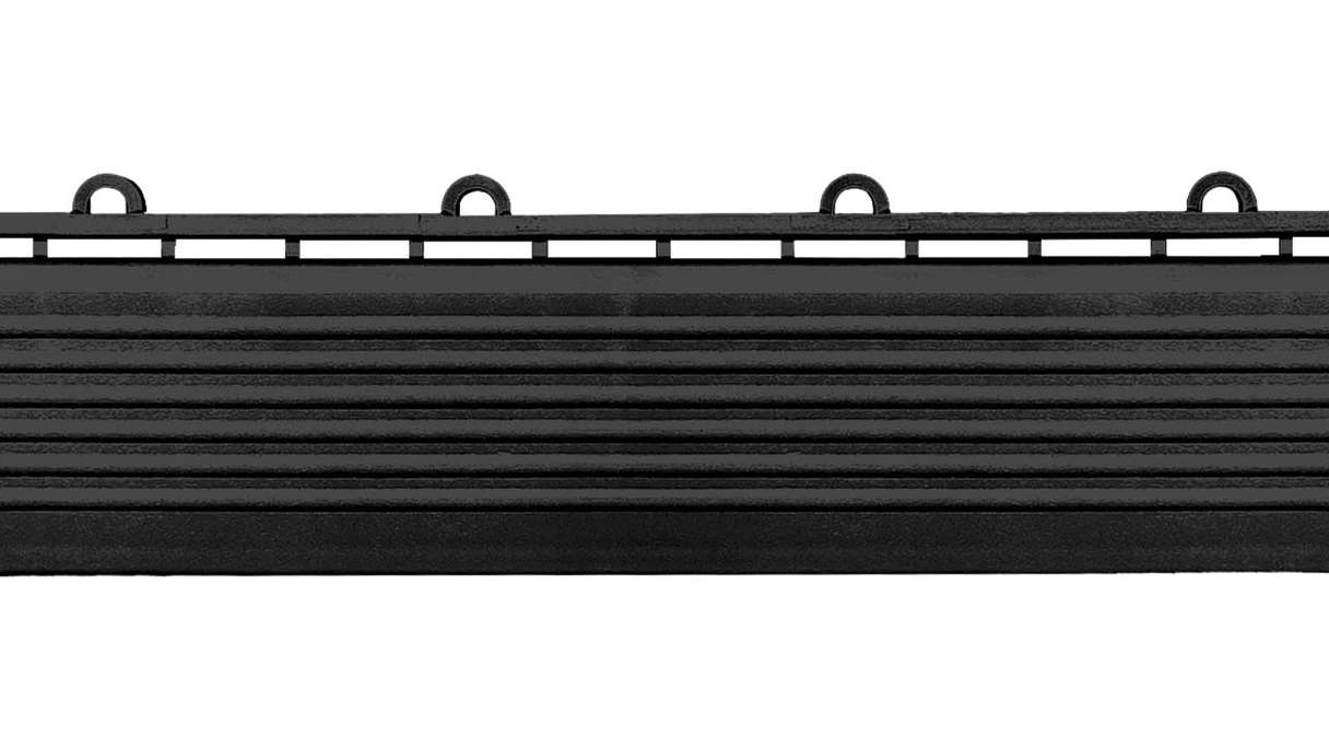 Pannello laterale planeo per piastrelle a incastro 30 x 30 cm - nero con occhiello