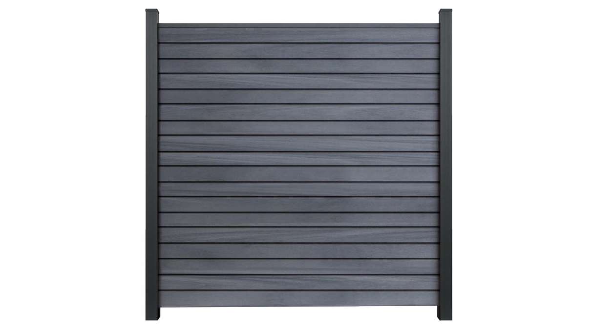 planeo Gardence Trendy - Recinzione in BPC rombo Grigio pietra coex 180 x 180 cm