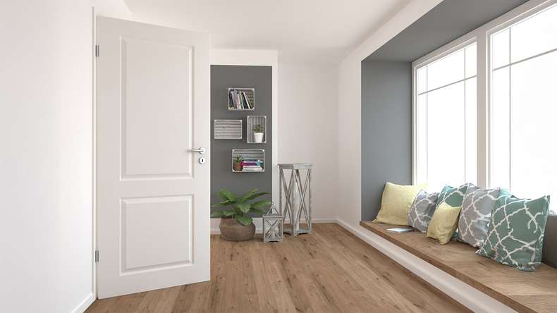 porta interna planeo country house VELA Casa 2F laccato bianco 9010 bordo tondo | laccato - 1985 x 610|735|860|985 mm