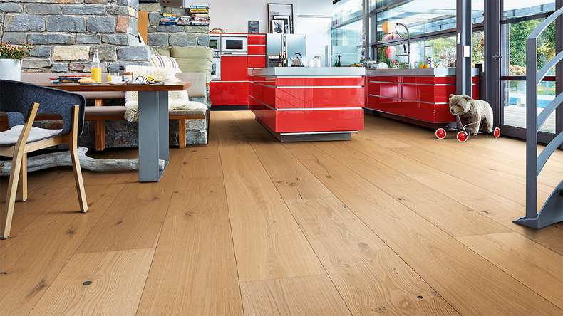 MEISTER Lindura pavimento in legno HD 400 - 08916 Rovere autentico caramello laccato ultra opaco 2200 x 270 x 11 mm (500214-2200270-08916)