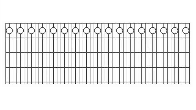 recinzione decorativa planeo a doppio binario Halo 6/6/6 RAL 7016 antracite