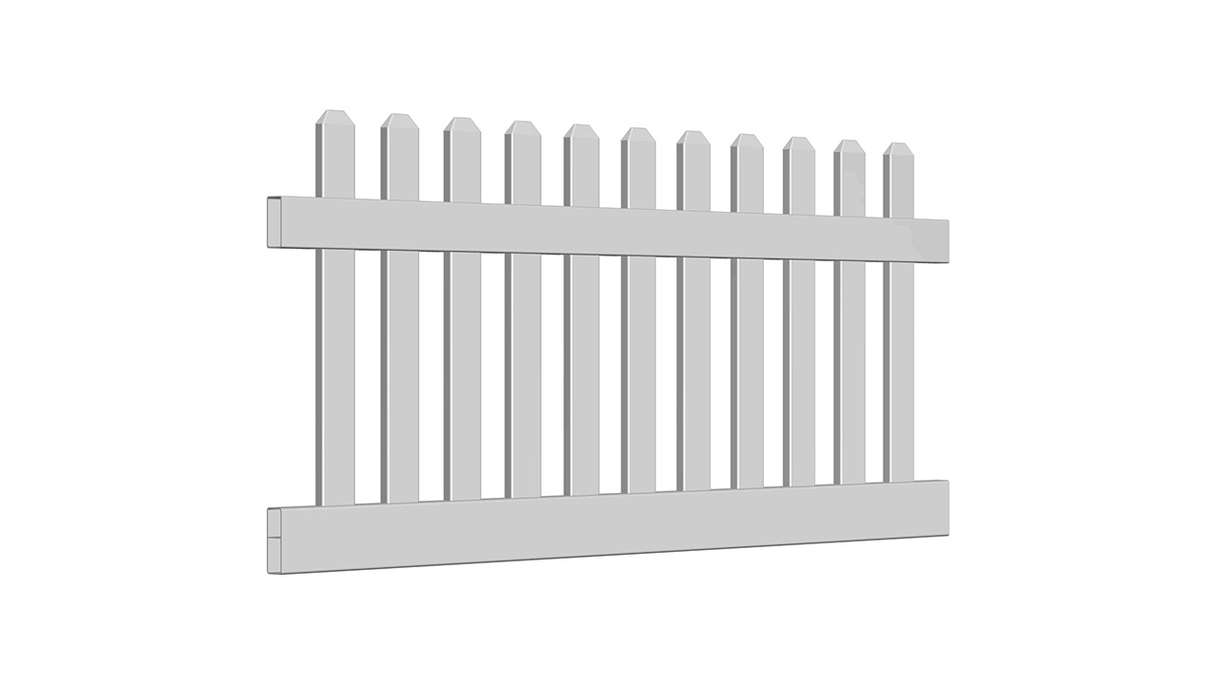 planeo Privara - Recinzione a innesto in PVC per giardino bianco - resistente ai raggi UV | 180 x 80 cm