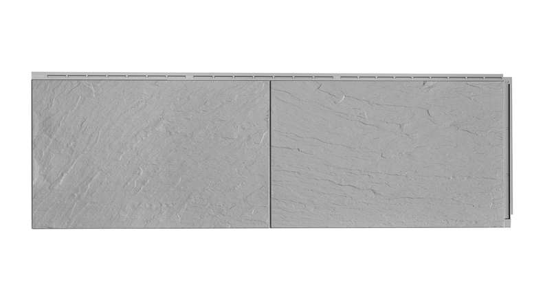 Pannello per facciate Zierer look ardesia SS1 - 1115 x 359 mm grigio segnale in GRP