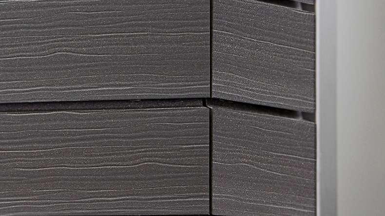 planeo Fassado - Rivestimento facciata a fasce romboidale WPC Prime grigio lava XXL 6 m
