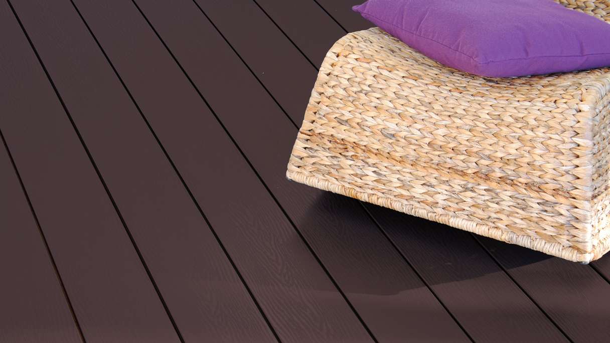 planeo pavimenti WPC - bordo per decking solido cioccolato marrone 1.50m - nervato