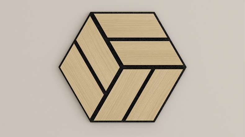 Skaben Pannelli acustici SilentWall - HexaUno New Light - 30 x 26 cm