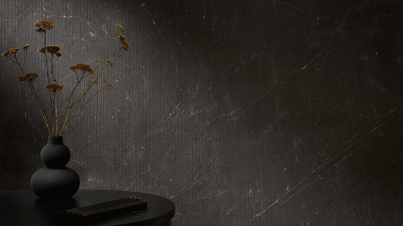Rivestimento murale SPC planeo - CeraRock Tile Stripes Black Slate XL 280 x 117,5 cm