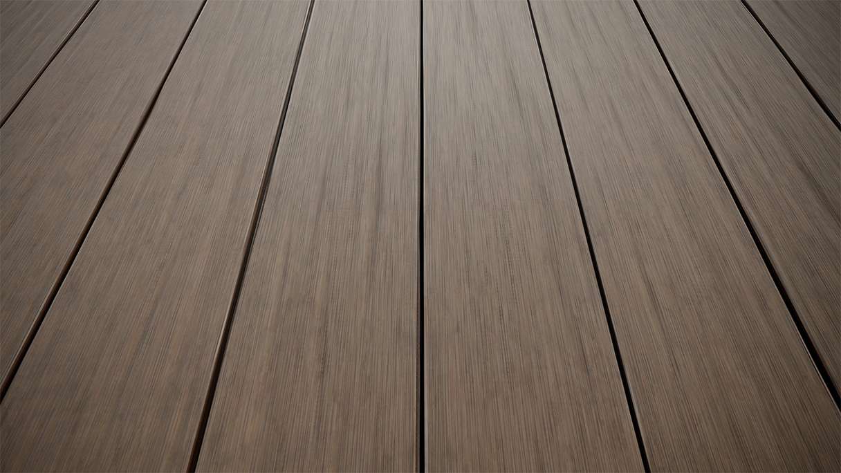 planeo AntikWood WPC tavola solido - Marrone chiaro 3m antico invecchiato