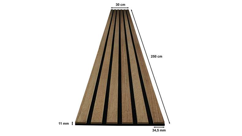 Skaben Pannelli acustici SilentWall Comfort - Rovere rustico - 250 x 30 cm