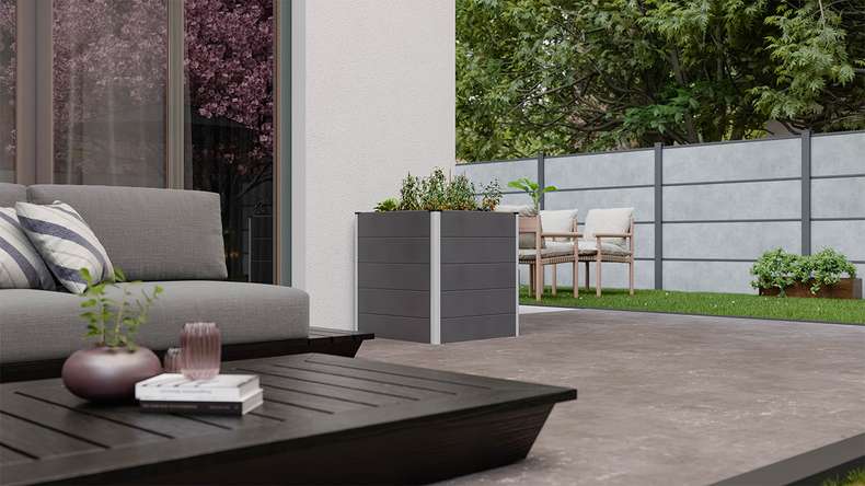 planeo BPC letto rialzato Cube - Antracite | DB703 70 x 70 x 75 cm