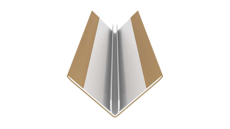 planeo LINEA - Profilo angolare esterno in alluminio CoEx, color sabbia, 3000 x 66 x 66 mm