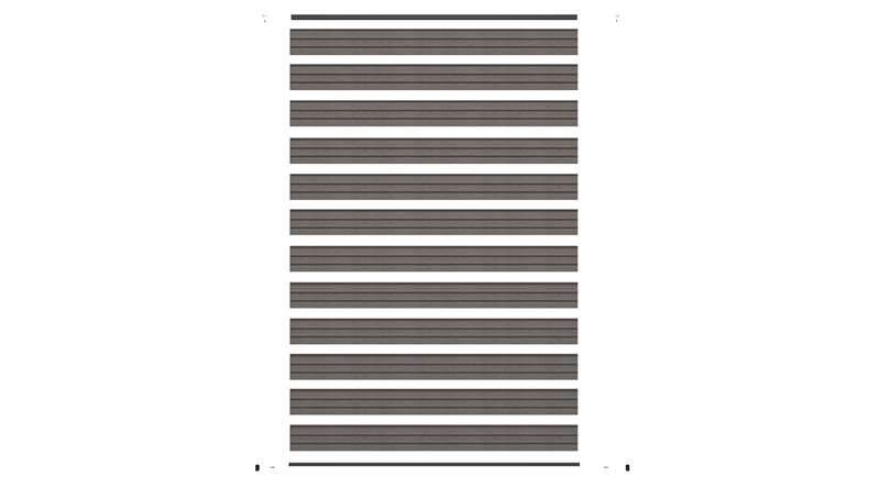 planeo LINEA - Recinzione a rombi in WPC CoEx grigio scuro 176 x 183