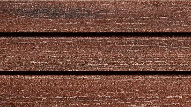 planeo Fassado - Rivestimento facciata a fasce romboidali WPC marrone Piccolo 4 m
