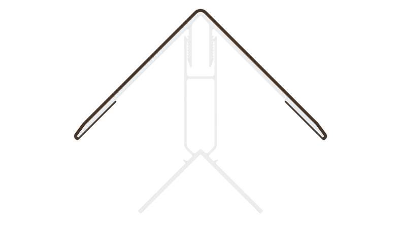 planeo LINEA - Profilo angolare esterno in alluminio CoEx, colore Ipe marrone, 3000 x 66 x 66 mm
