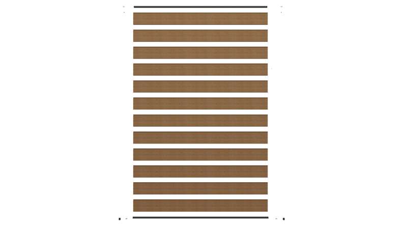 planeo INFINITY - Recinzione a innesto WPC CoEx Burma Teak 176 x 183 cm