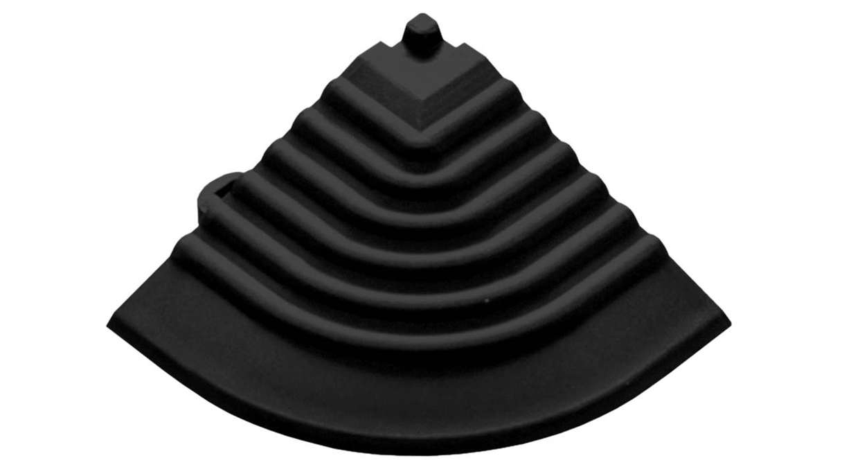 Modulo angolare planeo per piastrelle a incastro 30 x 30 cm - nero