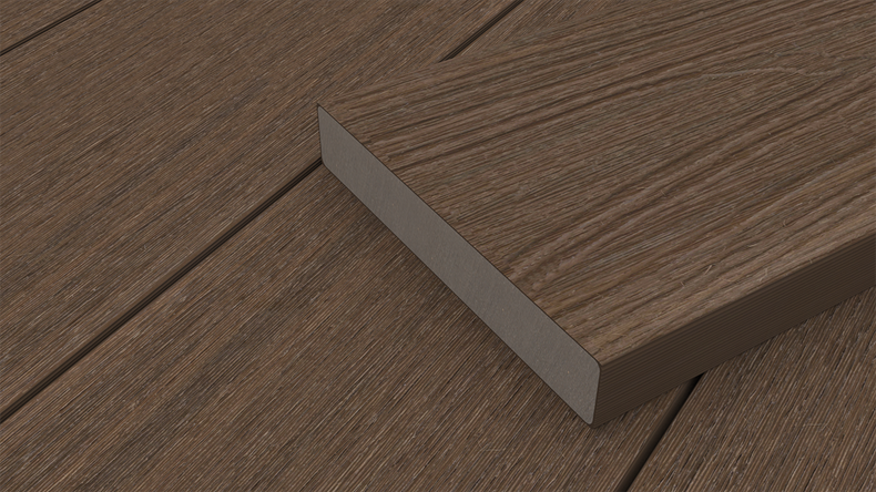 planeo UNIDeck - Doghe per terrazza rivestite in WPC CoEx, Ipe marrone, 3 m - strutturate/liscie spazzolate