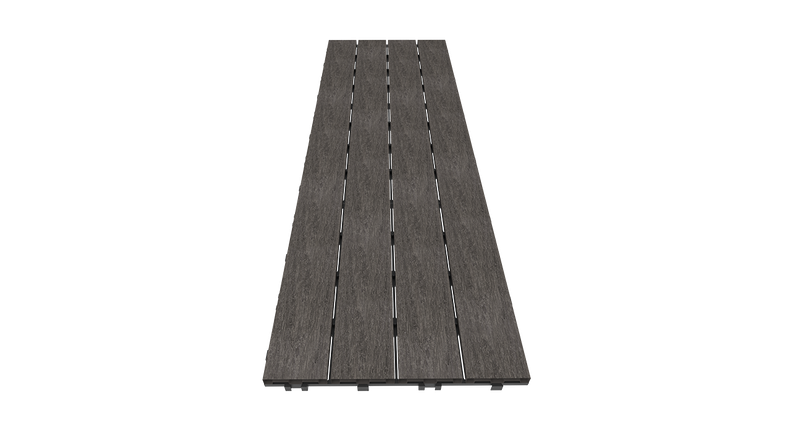 Piastrella per terrazza planeo in WPC-CoEx, grigio scuro, 90x30 cm