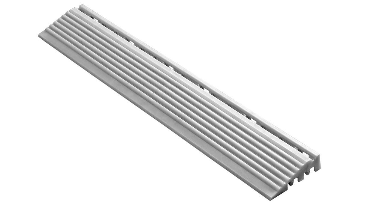 Pannello laterale planeo per piastrelle a incastro 40 x 40 cm - bianco-alluminio