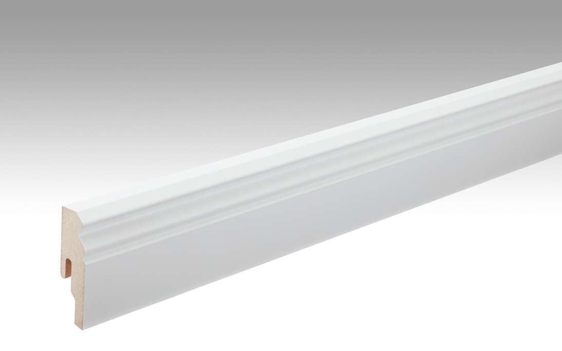 Battiscopa MEISTER Uni bianco lucido DF 324 - 2380 x 60 x 18 mm (200000-2380-00324)