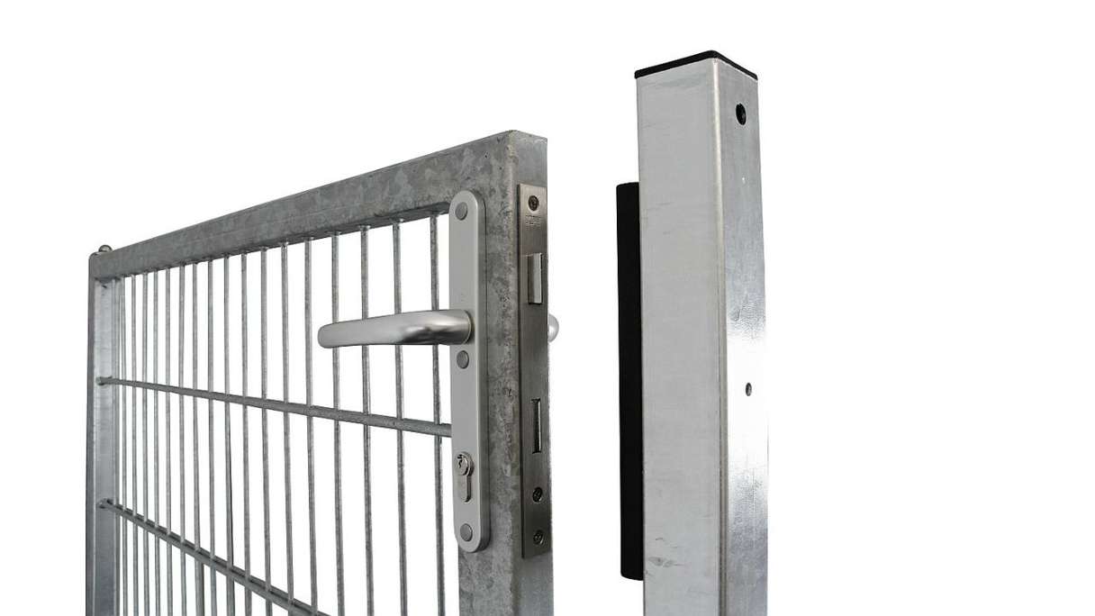 Porta universale media a 1 pannello zincata a caldo A 2000 x L 1590 mm inclusi i pali della porta