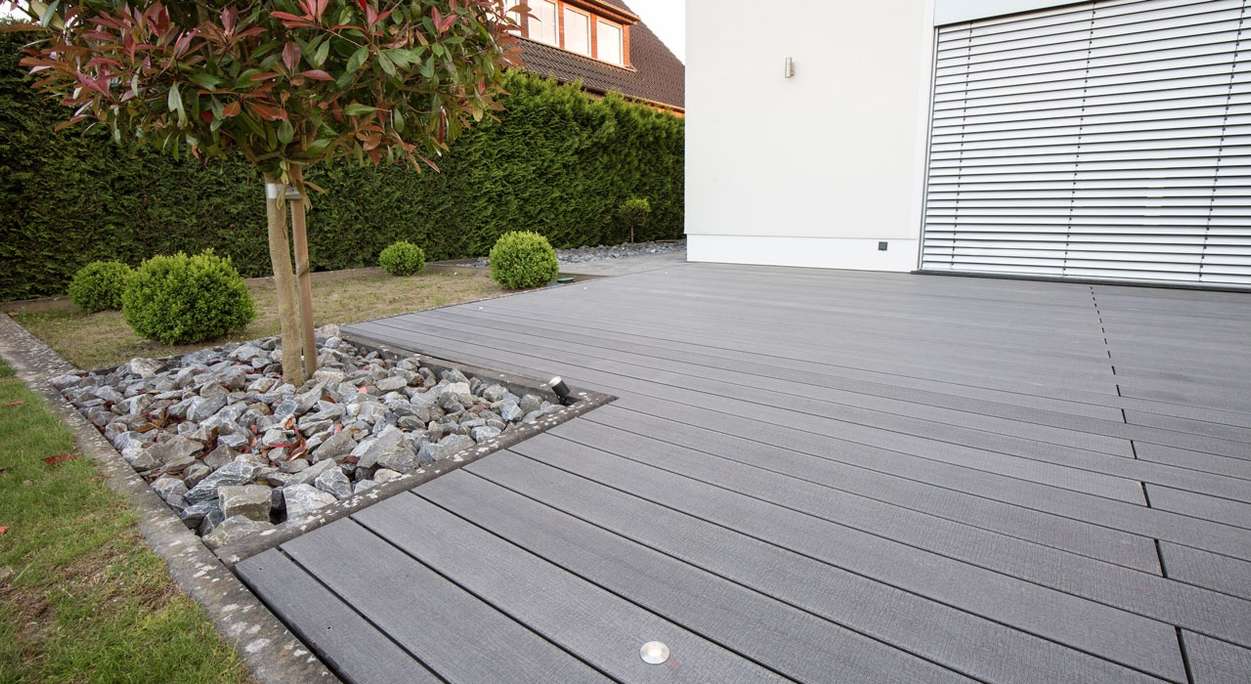 Set completo TitanWood 3m struttura a listoni per legno massiccio grigio chiaro 42,3m² incl. alluminio-UK