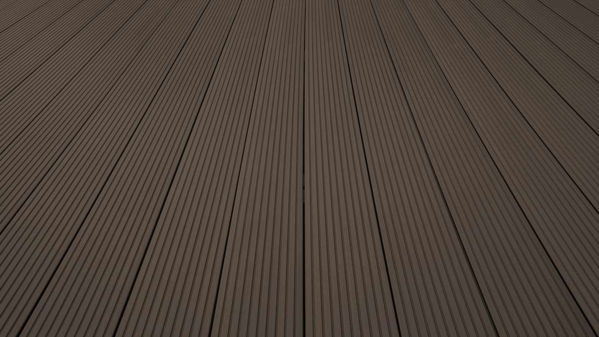 TitanWood set completo 5m struttura a listello cavo scanalato marrone scuro 55,5m² incl. alluminio-UK